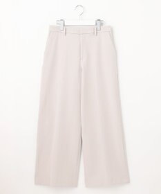 自由区 【裏起毛/撥水加工】TRギャバ ワイドクロップドパンツ