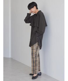 AMERICAN HOLIC バンドカラーフリルシャツチュニック