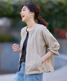 ANY 【洗濯機可能/接触冷感/UVケア/イージーケア】清涼リラックスブルゾン