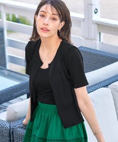 Tiaclasse L 【新色追加・洗える・UVケア・接触冷感】サマーニット半袖カーディガン