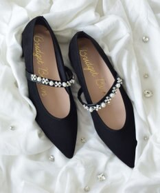 Bridget Birkin ＜抗菌消臭＞【Bridget Birkin】キラキラストラップポインテッドパンプス