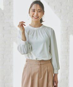 ANY SIS S 【UVケア】イージーケアスタンドネック ブラウス