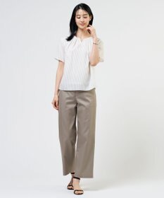 J.PRESS LADIES S TCシャンブレーサテンST ストレート パンツ
