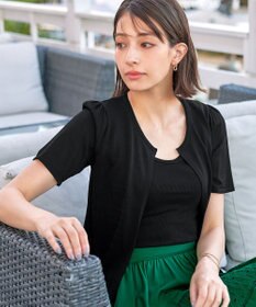 Tiaclasse L 【新色追加・洗える・UVケア・接触冷感】サマーニット半袖カーディガン