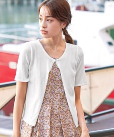 Tiaclasse L 【新色追加・洗える・UVケア・接触冷感】サマーニット半袖カーディガン