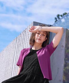 Tiaclasse L 【新色追加・洗える・UVケア・接触冷感】サマーニット半袖カーディガン