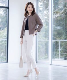 Tiaclasse 【新色追加・洗える】ノーカラーカットソージャケット