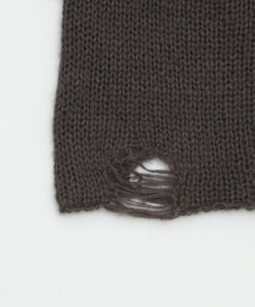 WEGO モヘアタッチダメージショートニット