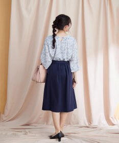 Tiaclasse 【洗える】2WAY花柄ブラウス