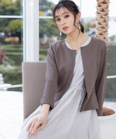 Tiaclasse 【新色追加・洗える】ノーカラーカットソージャケット