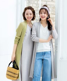 Tiaclasse L 【UVケア・接触冷感】さらっと羽織れる膝丈ロングトッパーガーディガン