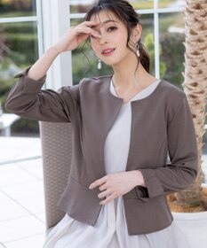 Tiaclasse 【新色追加・洗える】ノーカラーカットソージャケット