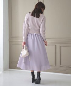 Feroux 【セットアイテム】ケーブルニット×オーガンジースカート