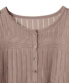 earth music&ecology ＳＥＴ２点レース編みペプラムカーデ＋スカート