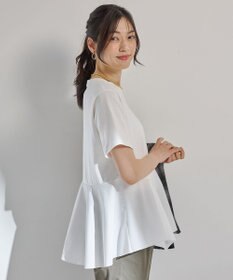 ANY L 【洗濯機可】コンビネーションイレヘムカットソー