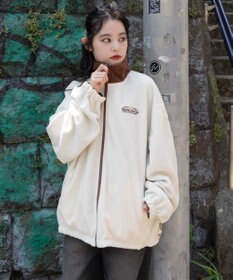 WEGO 【ユニセックス着用ITEM/リバーシブル/2WAY】リバーシブルフリースブルゾン