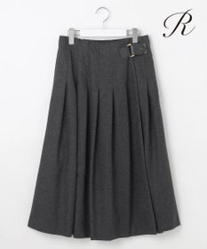 23区 【R(アール)】ウールラメ タックラップスカート