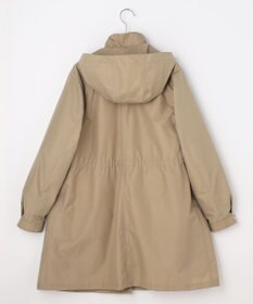 J.PRESS LADIES 【2way】スパンライクナイロンタッサー フーデッド コート