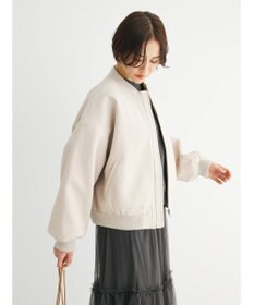 Green Parks ・ＥＬＥＮＣＡＲＥ　ＤＵＥ　ウールライクブルゾン