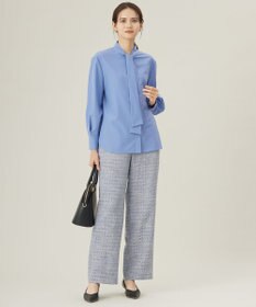 自由区 【洗える】ナチュラルタッチボウタイ ブラウス