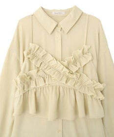 Green Parks ＳＥＴ２点フリルビスチェ＋シャツワンピース