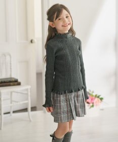 組曲 KIDS 【110-140㎝】フラワードット リブニット