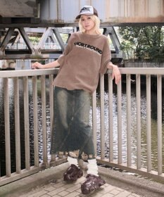 WEGO 【ユニセックス着用ITEM/MLサイズ展開】ブリーチワッフルダメージグラフィックT（SS）