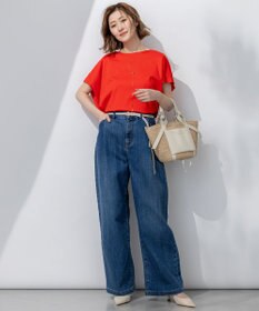 23区 L 【Oggi6月号掲載/接触冷感】23区DENIM サマー タック ワイド パンツ