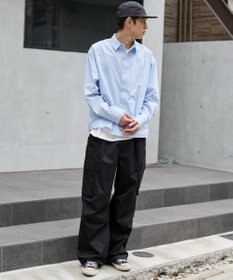 WEGO 【ユニセックス着用ITEM/MLサイズ展開】クロップドブロードシャツ