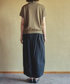 muuc ポピー刺繍フレンチスリーブプルオーバー〈日本製・高級綿100%の光沢と柔らかさ〉〈繊細な花刺繍〉〈大人の夏ニット〉〈ゆったりフリーサイズ〉