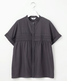J.PRESS LADIES ソフトシアークロス フレンチスリーブ ブラウス
