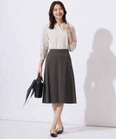 J.PRESS LADIES S 【洗える】プレーティングジャージー スキッパー カットソー