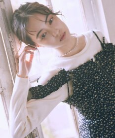 earth music&ecology フラワーペプラムビスチェ