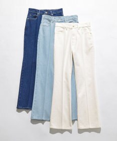 ANY SIS 【美Denimシリーズ】センタープレスセミフレア デニム