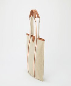 TOPKAPI 【TREASURE TOPKAPI】レザーコンビ ストライプハンドル スリム トートバッグ　A4 / 軽量