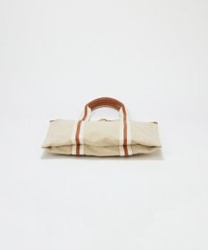 TOPKAPI 【TREASURE TOPKAPI】レザーコンビ ストライプハンドル スリム トートバッグ　A4 / 軽量