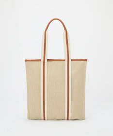 TOPKAPI 【TREASURE TOPKAPI】レザーコンビ ストライプハンドル スリム トートバッグ　A4 / 軽量