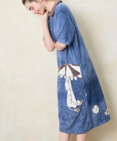 une nana cool 【ムーミン】MOOMIN × une nana ccol　なめらかふわふわワンピース