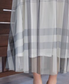 Tiaclasse チュールレースチェックスカート