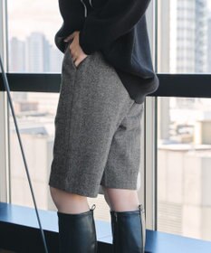 Tiaclasse 【洗える】ウール調キュロットパンツ