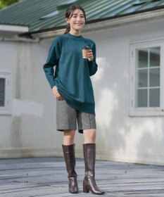 Tiaclasse 【洗える】ウール調キュロットパンツ