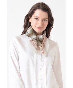 DAKS コットンシルク ヘリテージチェックプリント スカーフ