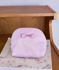 Maison de FLEUR サテンリボンラウンドポーチ