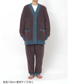 une nana cool カラーブロッキング　カーディガン