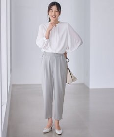 ANY イージーケアライトストレッチテーパードパンツ