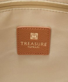 TOPKAPI 【TREASURE TOPKAPI】レザーコンビ ストライプハンドル スリム トートバッグ　A4 / 軽量