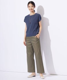 J.PRESS LADIES S 【洗える】ハイパワーデニムツイル ワイド パンツ