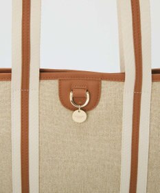 TOPKAPI 【TREASURE TOPKAPI】レザーコンビ ストライプハンドル スリム トートバッグ　A4 / 軽量