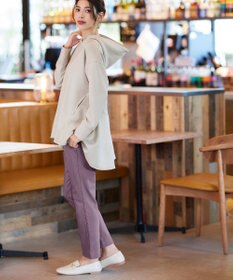 Tiaclasse 【洗える】裏起毛ストレッチテーパードパンツ