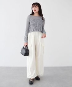 Green Parks ＳＥＴ２点　シャーリングビスチェ＋メッシュインナー